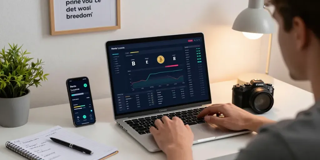 Rente Lucavie user analyzing cryptocurrency trends on modern trading platform