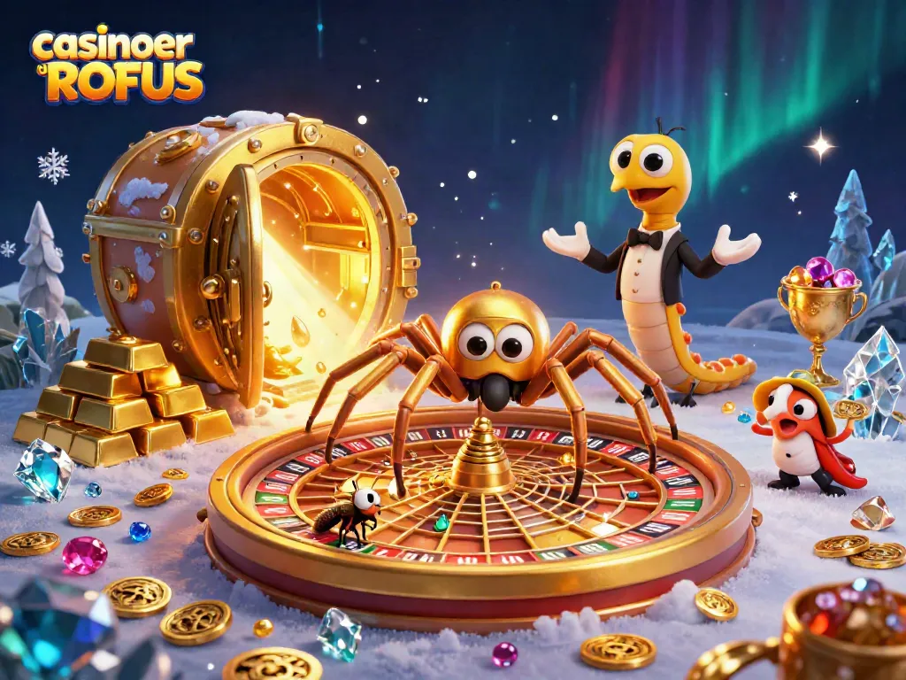 Engage in thrilling bets at casinoer uden ROFUS with a captivating 3D illustrated casino scene.
