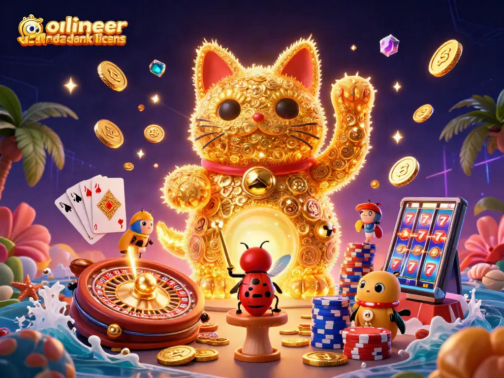 Experience the thrill of online casinoer uden dansk licens with a vibrant illustration showcasing dynamic casino elements.