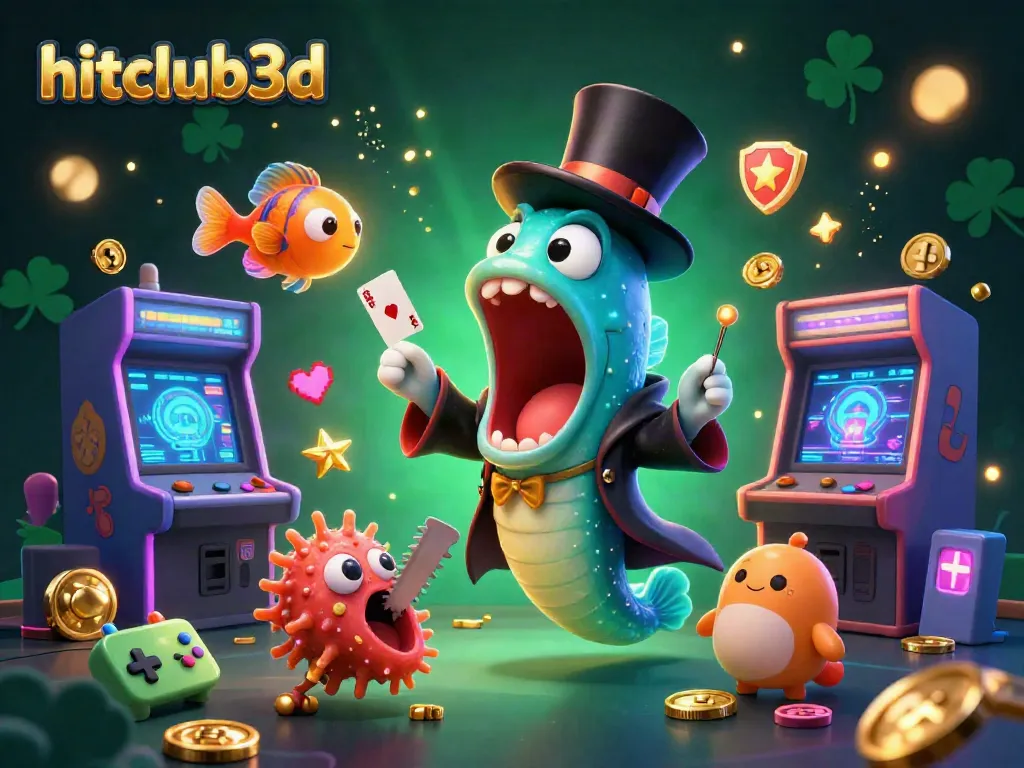 Join the action with hitclub3d as deep-sea characters perform thrilling casino magic tricks in a vibrant scene.